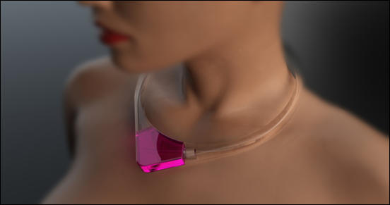 Perfume flacon as a jewellery by Alena Fajstova