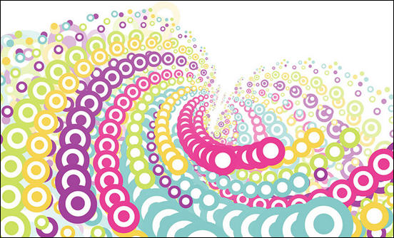 Colorful Whirlpool Vector Background