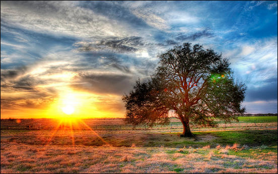 A sunset on a Texas farm by Trey Ratcliff