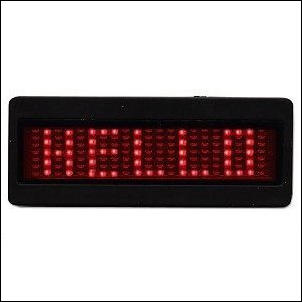 LED Digital Scrolling Message Name Tag ID Badge