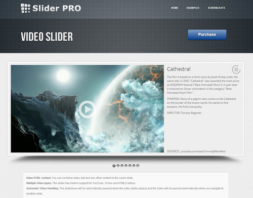 Slider PRO, video plugin