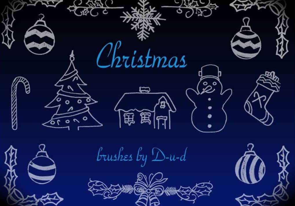 brushes photoshop christmas download