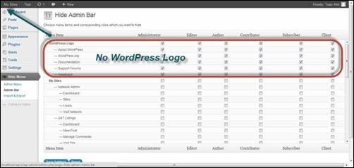 wordpress-hide-admin-menu-plugin