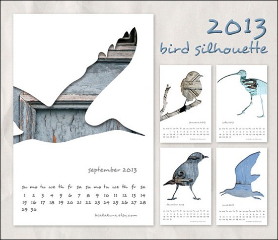 2013-bird-silhouette-calendar