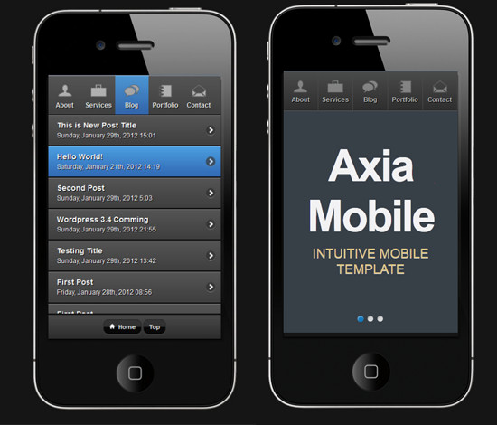 axiamobile-wordpress-html5-template