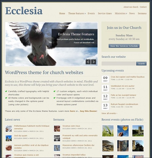 ecclecia church websites templates