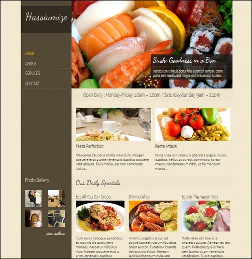 hassiumize restaurant menu templates