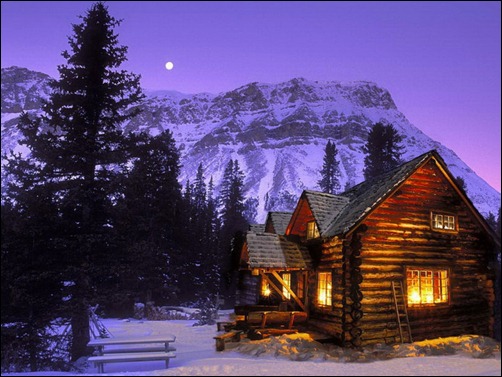 skoki cabin winter wallpaper