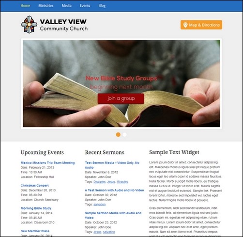 versatile church websites templates