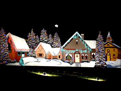 winter village lights wallpaper