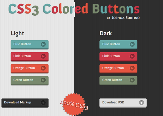 CSS3 Colored Buttons