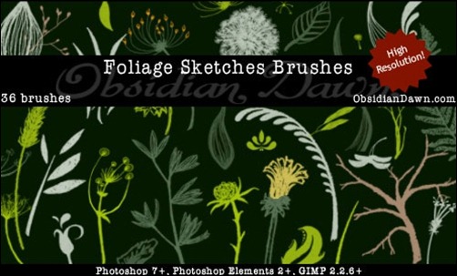 Foliage-Sketches-Brushes