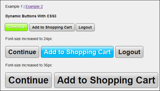 Pure CSS3 Dynamic Buttons