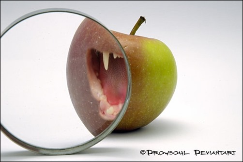 hungry-food-apple-with-teeth