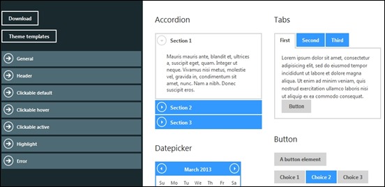 ... this plugin you can build custom jQuery UI themes based on Metro UI