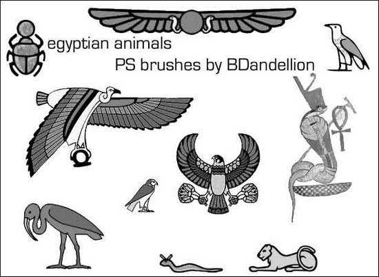 egyptian-animal-brushes