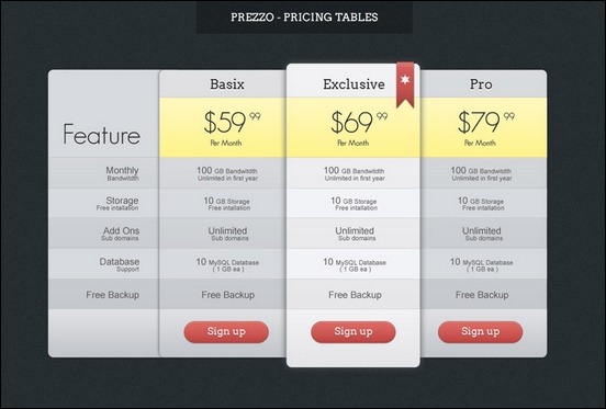 prezzo-pricing-table-design