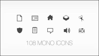 108 Mono Icons: Huge Set of Minimal Icons