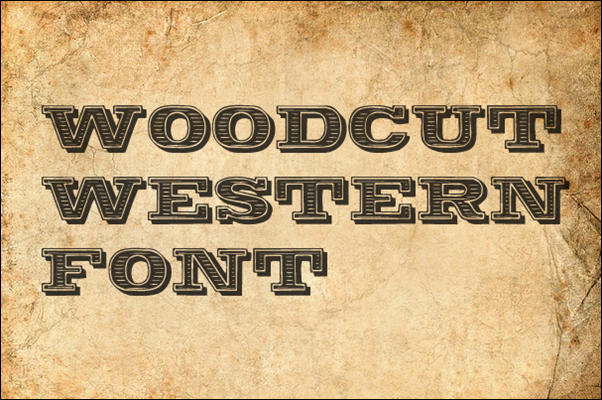 Woodcut Western Font