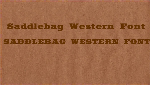 Saddle Bag Western Font