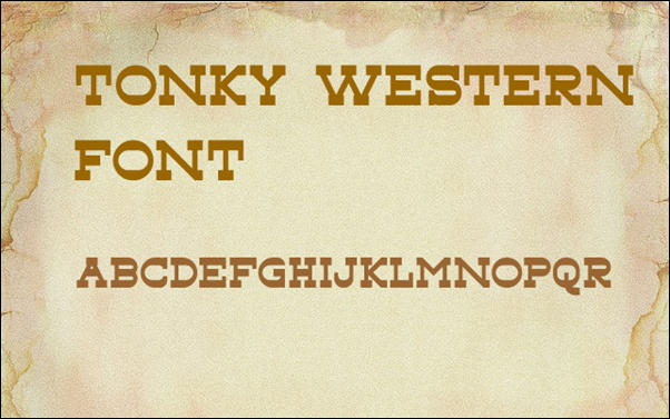 Tonky Western Font
