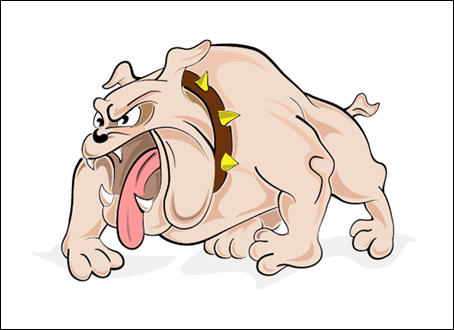Angry Bulldog Vector