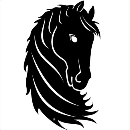 Black Horse Head Free Vector