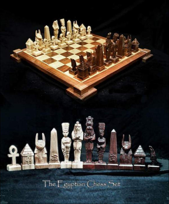 Egyptian Chess Set by Jim Arnold