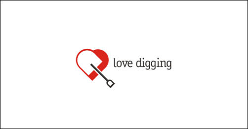 Love Digging by Pavlusha heart shaped logos