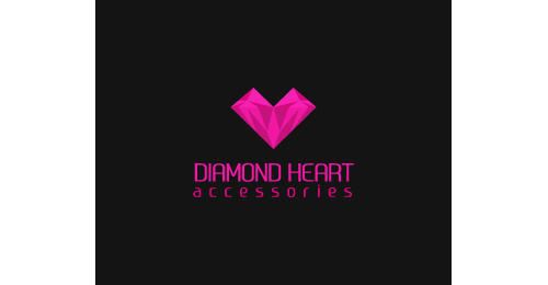 Diamond Heart heart shaped logos