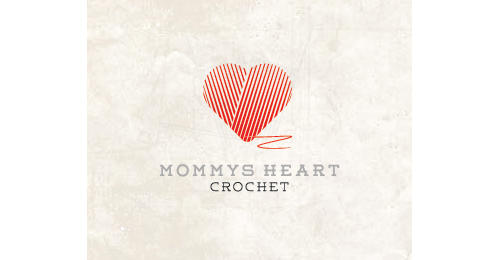 Mommy’s Heart Crochet by nrcreative heart shaped logos