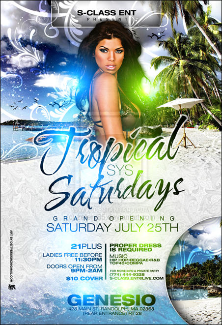 Tropical Saturdays Flyer