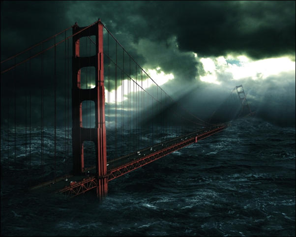 Golden Gate Bridge Doomsday Photo manipulation 