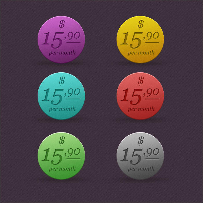 Round Colorful Price Tag
