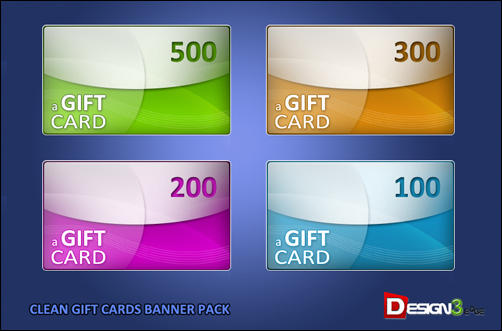 Clean Gift Cards Banner Pack