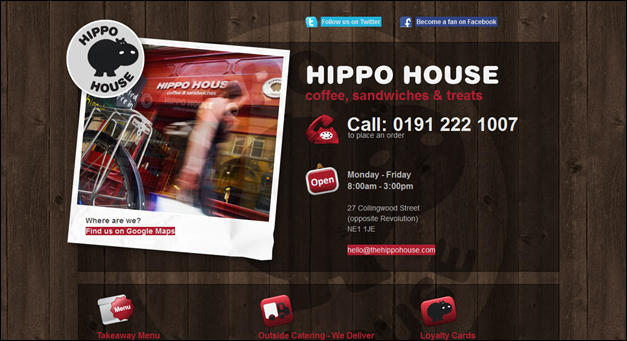 Hippo House - websites using wood textures