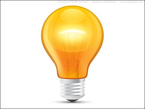 Glossy-Orange-Light-Bulb