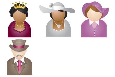People-with-Hat-Icon-Set