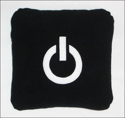 Power-Button-Pillow