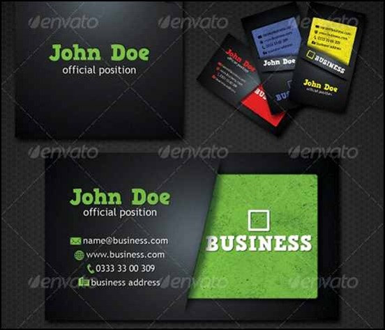 green-business-card-