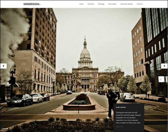 Immersion, Fullscreen WordPress Theme