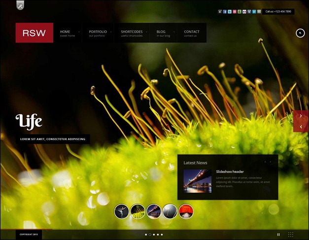 Fullscreen WordPress Theme, Responsive-Fullscreen-Studio