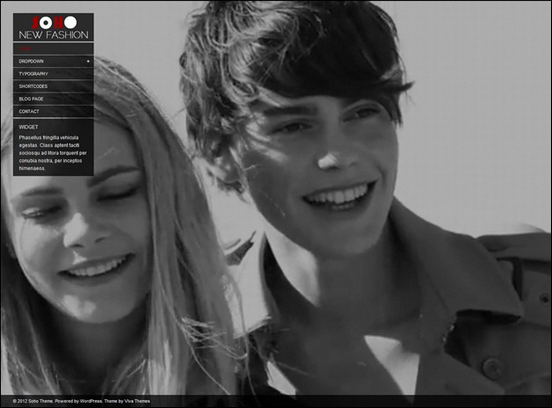 Wordpress fullscreen template, Soho