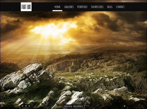 Fullscreen WordPress Theme Design, Fiat Lux