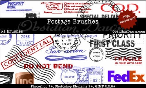 postage-photoshop-brushes