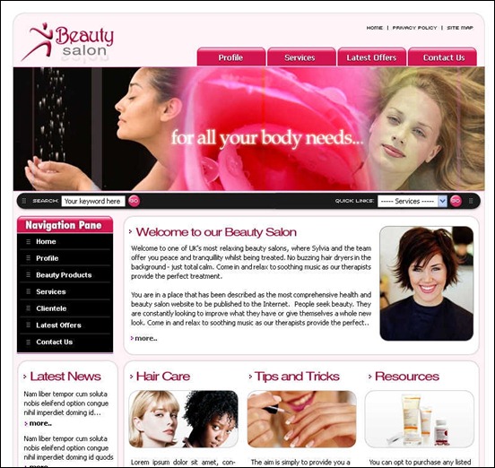 web-template-for-a-salon