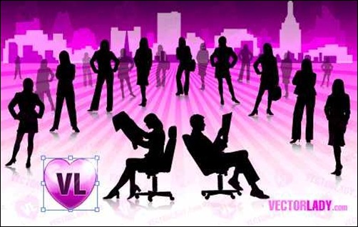 business-girls-silhouettes