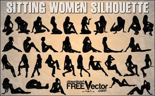 sitting-women-silhouette