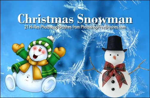 21-snowman-brushes-for-photoshop