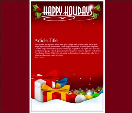 holiday newsletter template